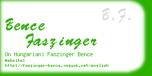 bence faszinger business card